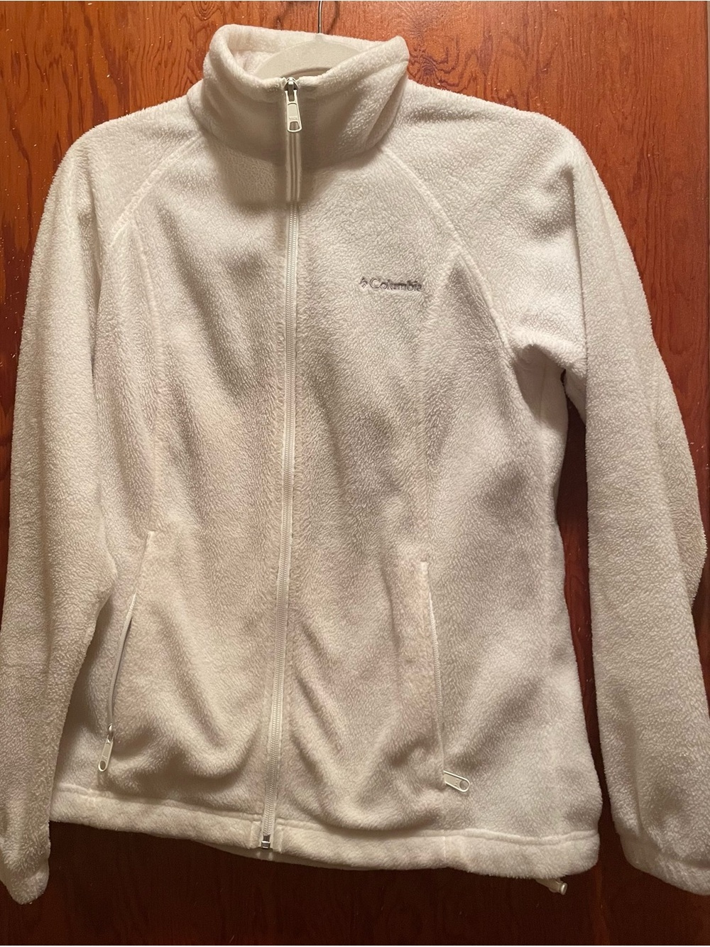 Columbia White Sherpa Full-Zip Jacket